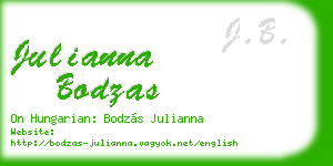 julianna bodzas business card